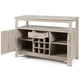 thumbnail image 3 of Costway Aparador De Cocina, Gabinete De Almacenamiento De Cocina, Organizador De Vajilla, De Madera Con Cajones Y Estante Abierto, Rústico Para Sala De Estar Y Comedor, Gris, 3 of 5