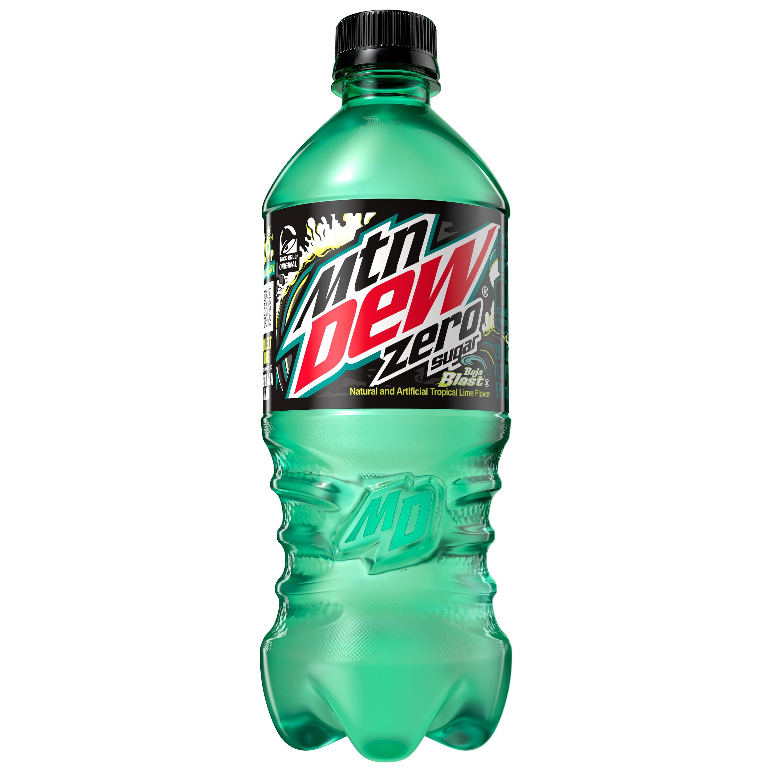 (5 pack) Mtn Dew Baja Blast Zero Sugar, 20 oz Bottle