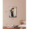 thumbnail image 2 of VELVET Sunflower Pictures Farmhouse Wall Art: Rustic Sunflower Paintings Canvas Wall Art for Kitchen,Yellow Sunflowers Vintage Poster Hanging Country Wall Decor for Home Living Room 16x20inch Framed, 2 of 7