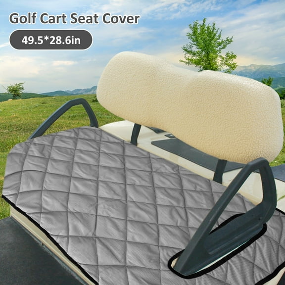 Tcwhniev Golf Cart Seat Cover Universal Non-Slip Golf Cart Seat Blanket with Holes Breathable Golf Cart Seat Towel Fits Most 2 Seater Golf Carts 49.5 x 28.6 Inches