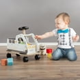 thumbnail image 4 of Ride On Police Car Toy Box with Steering Wheel, Sturdy Seat and All Direction Wheels- Cop Truck With Storage for Toddlers, Boys, Girls by Happy Trails, 4 of 8