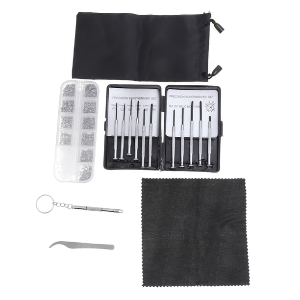 EeaseMX 1 juego de kit de reparación de gafas con tornillos y microdestornillador y pinzas para gafas.
