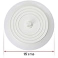 thumbnail image 2 of Tapón Gen 13 x2 (uno gris claro, uno blanco) para bañera, lavabo o fregadero de silicona, diámetro 15 cm. Desagües resistentes y fáciles de usar, 2 of 5
