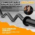 thumbnail image 5 of FLYBIRD Olympic Barbell EZ Curl Bar 47in for Weightlifting, Hip Thrusts, Squats and Lunges, Suitable for 2 inch Weight Plates,with 2 Spring Collars, 5 of 6