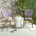 thumbnail image 2 of Safavieh Lisbeth Outdoor Striped Side Chair, Set of 2 - Grey/White, 2 of 2