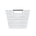thumbnail image 3 of Simplify Medium Rattan Tote Storage Basket in White, 3 of 6