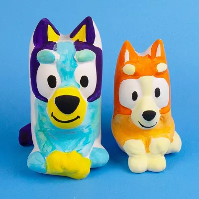 Bluey 2ct Paint -Your -Own Figurines Craft Kit