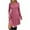 Hot Pink, variant on WMTBSRSW Womens Fall Long Sleeve Dress Ribbed Knit V Neck Flowy A Line Mini Sweater Dresses Casual Empire Waist Pleated Dress Gray Medium