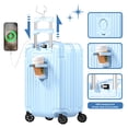 thumbnail image 6 of Luggage Sets 2 Pieces PC ABS Hardside Carry On Suitcase with Spinner Wheels TSA Lock 20 28 inch Blue, 6 of 10