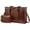 Chestnut Brown, variant on Laptop Tote Bag for Women, 15.6 Inch Large Capacity Vintage Leather Work Computer Bag, Business Casual Shoulder Handbag, Dark Brown
