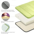 thumbnail image 2 of Green Memory Foam Bath Mat Rugs Non Slip Absorbent Bathroom Rug Carpet Super Water Absorption Bathroom Carpet Machine Washable Quick Dry Non-Slip Thick Bath Mat 17" X 24" Green, 2 of 5