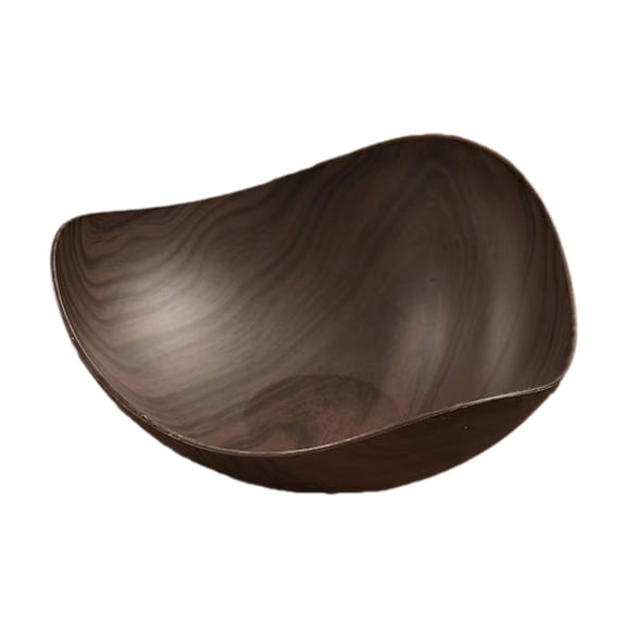 Solace Serving Bowl Appetizer Display Dried Fruit Plate for Snacks Cakes Gatherings Dark Brown