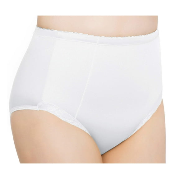 Exquisite Form 51070261A Control Top Slimming Body Shaper Panties, Medium Control, Lace, 2-Pack