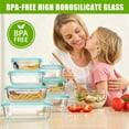 thumbnail image 4 of GARITIN Glass Food Storage Containers with Lids, 7 Pack Airtight Meal Prep Containers Glass, Tupperware Set, Microwave/Oven/Freezer/Dishwasher Safe Lunch Box Containers, 4 of 6