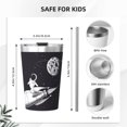 thumbnail image 4 of PAYOHTO Astronaut Insulated Stainless Steel Tumbler 12 oz Thermos Come with Straw Kids Leak-Proof Travel Mug Cup, 4 of 7