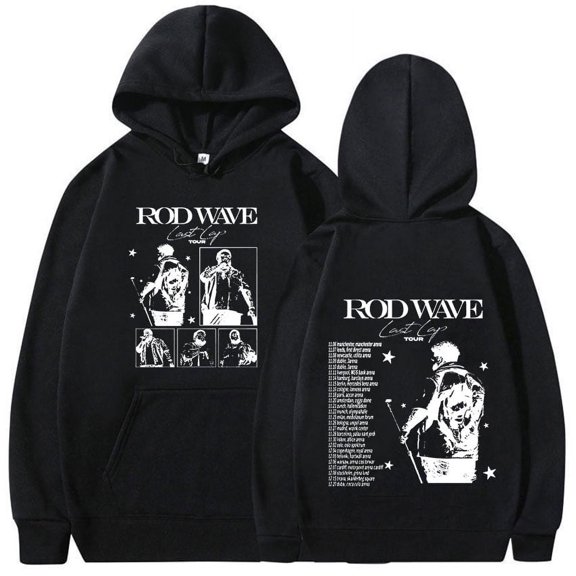 Rod Wave Last Lap Tour 2024 Print Hoodie Men Retro Pullover Fashion Sweatshirt Unisex Hip Hop Loose Oversized Hoodies Streetwear