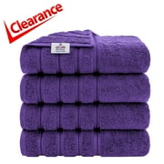 American Soft Linen Purple Bath Towel Set 100% Turkish Cotton Luxury Hotel Towels for Bathroom 4 Piece