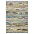 thumbnail image 1 of LR Home TOPAN81324LBU5079 Topanga Striped Wool & Jute Indoor Area Rug, Lapis Blue - 5 ft. x 7 ft. 9 in., 1 of 1