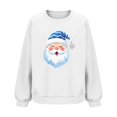 thumbnail image 4 of Women Retro Santa Christmas Sweatshirt Long Sleeve Graphic Pullover Top Vintage Holiday Party Crewneck Casual, 4 of 7