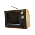 thumbnail image 2 of Casa de muñecas a escala 1:12, TV en miniatura, accesorio para sala de estar, regalo, centro de entretenimiento amarillo, 2 of 9