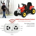 thumbnail image 5 of Infans 12V Kids Ride On Tractor with Trailer Ground Loader w/ RC & Lights Red, 5 of 7
