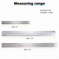 thumbnail image 2 of Uxcell 3pcs 15/30cm Stainless Steel Straight Edge 30cm Aluminum Straight End Ruler, 2 of 6