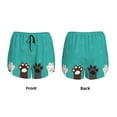 thumbnail image 5 of Xecao's Cute Cat Paw And Dog for a double-layer running short for women, perfect for gym, tennis, and more, featuring a convenient pocket., 5 of 9