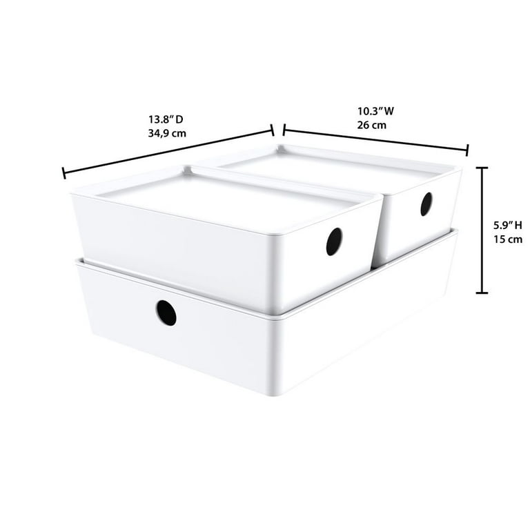 KUGGIS Box with lid, white - IKEA