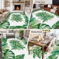 thumbnail image 5 of Monstera Leaves Area Rugs 6'x9', Washable Small Throw Rugs for Kitchen Dining room, Summer Tropical Palm Leaf Botanical Green Indoor Outdoor Rug Non-Slip Low Pile Carpet Runner Reversible Floor Mats, 5 of 8