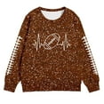 thumbnail image 4 of shqvo Football Sweatshirts for Girls Sequin Game Day Outfits Vintage Long Sleeve Football Graphic Crewneck Oversized Shirt Pullover 2025, 4 of 4