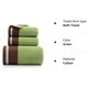 thumbnail image 5 of Namzi Juego de toallas de baño de 3 piezas, toallas de baño de algodón peinado, toallas de baño absorbentes, toallas de mano para baño, juegos de toallas de baño de lujo para baño, verde, 5 of 5