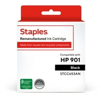 Remanufactured Staples Ink Cartridge Replacement for HP 901 (Black) TRCC653AN/SIH-R