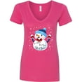 thumbnail image 3 of Inktastic Holiday Snowman Women's V-Neck T-Shirt, 3 of 5