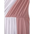 thumbnail image 5 of Miutii Women's Color Block Lyrical Dance Costume Long Maxi Dress Split Leotard for Modern Dusty Pink L, 5 of 9