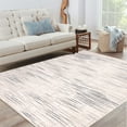 thumbnail image 2 of CAROMIO 4' x 6' Striped Geometric Living Room Area Rug Indoor Washable Rug Non-Slip Modern Abstract Dining Room Rug, Ivory/Beige, 2 of 5