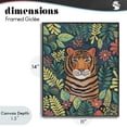 thumbnail image 4 of Stupell Industries Eclectic Exotic Leaf Pattern Tiger Black Framed Giclee Art, 11 x 14, by Lisa R Dumm, 4 of 8