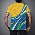 thumbnail image 7 of 2026 Soccer Cup Dynamic Jersey for Men, Short Sleeve Crew Neck Athletic Tee with National Team Pattern & Ball Graphic for Match Day & Training Yellow 24, 7 of 7