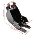 thumbnail image 2 of Typhon 200mm Narrow Rock Bucket For Mini Excavator – 2-Teeth Trenching Bucket Attachment 2 of 5