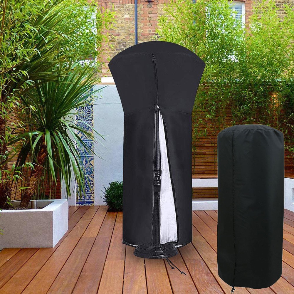 Outdoor Heavy Duty Waterproof Black Patio Heater Cover Furniture Protector