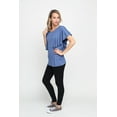 thumbnail image 3 of Mommy Style Pretty Ruffles Dakota Nursing Top - Lounge Wear Shirt with Hidden Nursing Panel - Breathable, Lightweight and Comfortable Nursing Shirt - Stylish, Fashionable and Machine Washable, 3 of 4