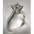 thumbnail image 2 of 3Ct Princess Cut Simulated Diamond Women's Solitaire Engagement Ring 14K White Gold Plated, 2 of 4