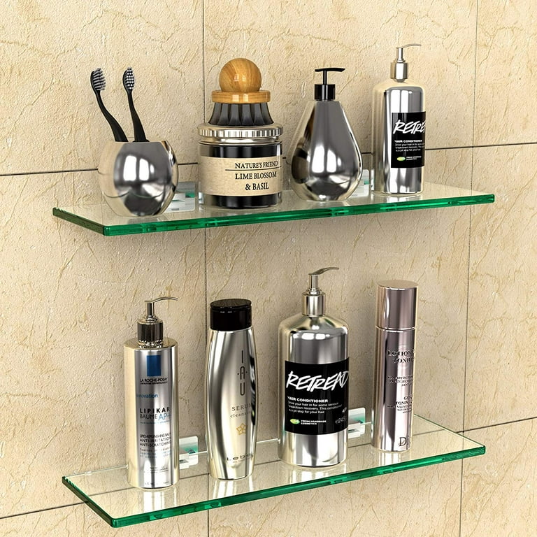 Bathroom Shelf Glass Shelf Shower Organizer Corner Floating Shampoo Holder  Sho