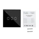 thumbnail image 1 of Interruptor táctil, interruptor de luz con control remoto WiFi, para electrodomésticos, panel de control de vidrio templado, negro, 3 unidades Advancent EL001686-03B, 1 of 2