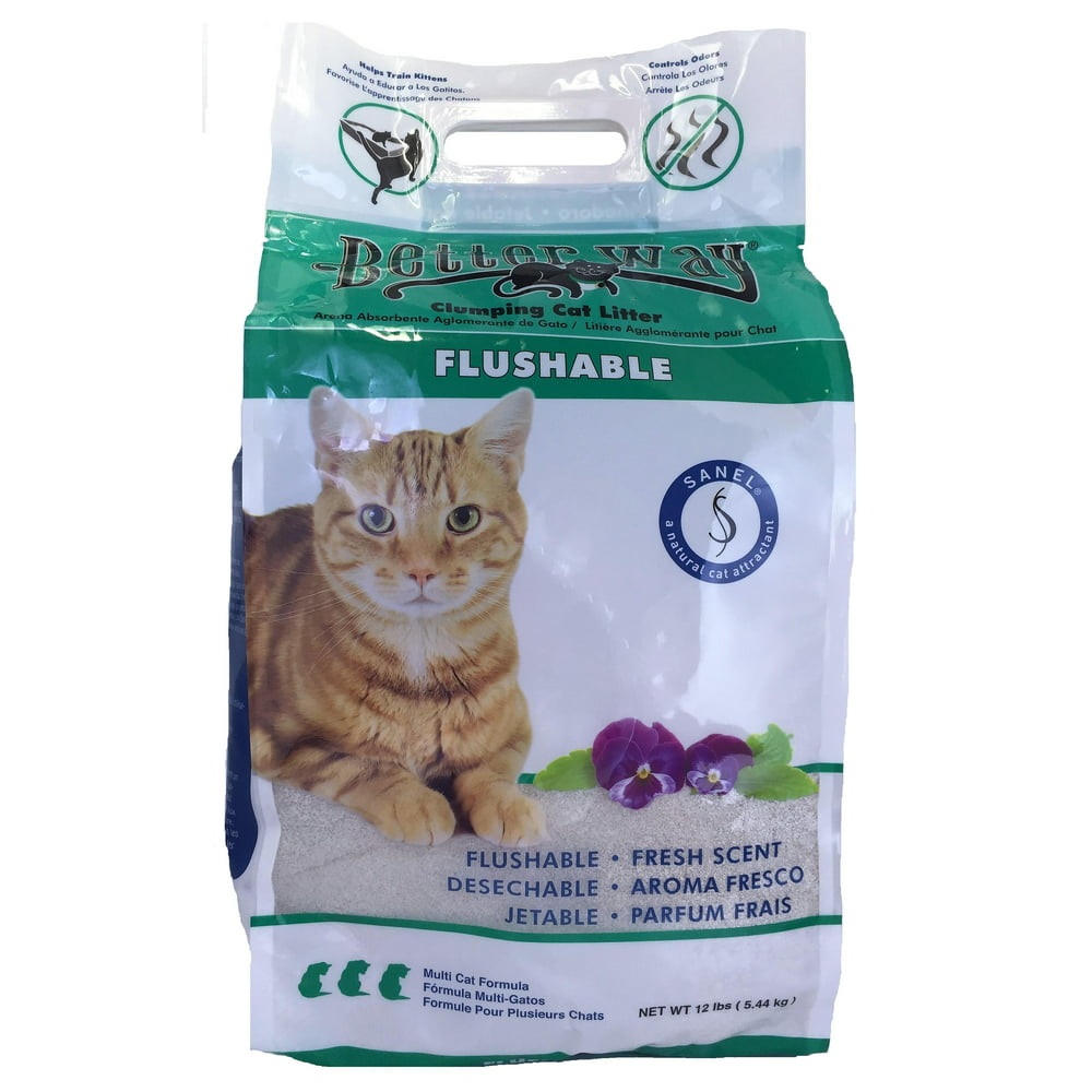 Better Way Flushable Cat Litter 12 Pound Bag