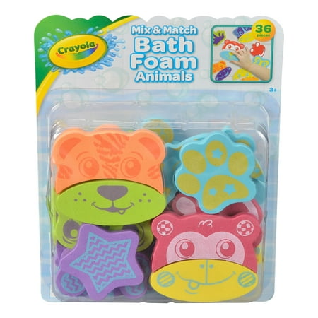 Crayola Mix And Match Bath Foam Animals Set 36 Pieces Walmart Com