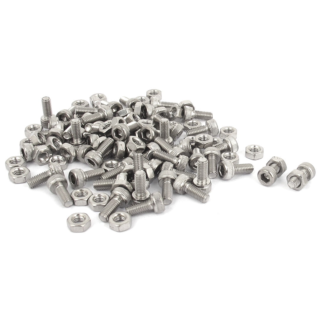 uxcell M4x5mm Thread Button Head Hex Socket Cap Screw Bolt 100pcs a15120300ux0248