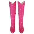 thumbnail image 6 of RONILURN Knee High Rhinestone Cowgirl Boots Sparkly Bling Cowboy Boots for Women Western Chunky Heel Fashion Comfortable Side Zipper, 6 of 9