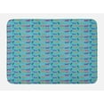 thumbnail image 1 of Dogs Bath Mat, Variety of Funny Dogs Holding Each Others' Leashes Colorful Pattern, Plush Bathroom Decor Mat with Non Slip Backing, 29.5" X 17.5", Multicolor, by Ambesonne, 1 of 2