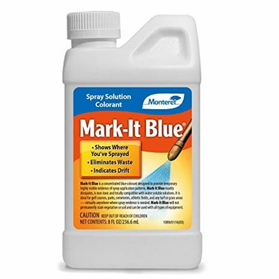 Monterey Mark-It Blue Spray Solution Colorant Dye - Chemical Marker for Herbicide - 8 oz