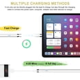 thumbnail image 3 of Pencil 1st Generation for iPad 2025-2018: Pencil USB C Fast Charging Magnetic with Tilt Sensitivity & Palm Rejection, Stylus Pen for iPad 6-11th, Air 3-5/M2/M3, Mini 5-7, Pro11 1-4 12" 3-6/M4 (White), 3 of 3